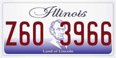 IL license plate Z603966