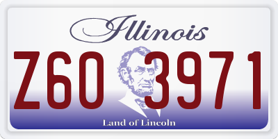 IL license plate Z603971
