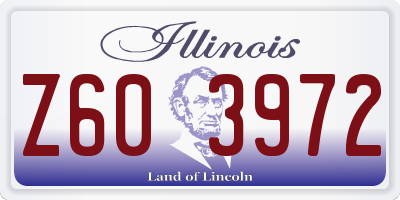 IL license plate Z603972