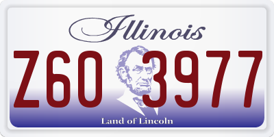 IL license plate Z603977