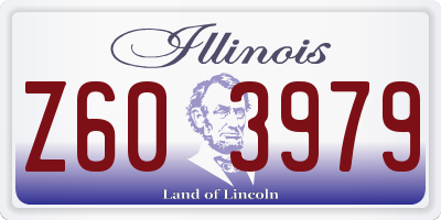 IL license plate Z603979