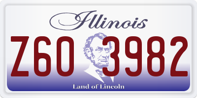 IL license plate Z603982