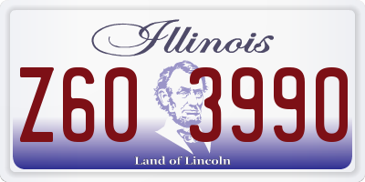 IL license plate Z603990