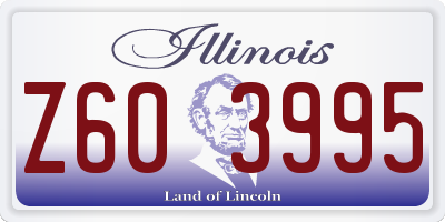 IL license plate Z603995