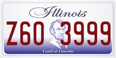 IL license plate Z603999