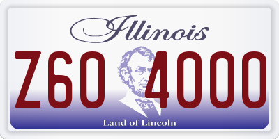 IL license plate Z604000