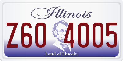 IL license plate Z604005