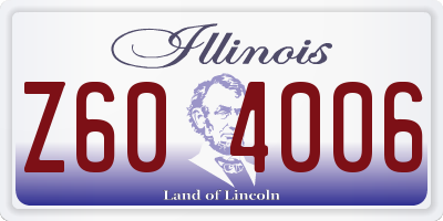 IL license plate Z604006