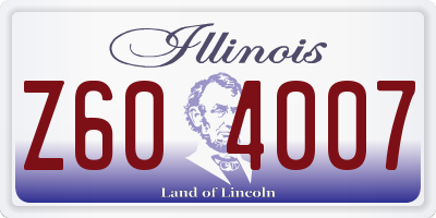 IL license plate Z604007