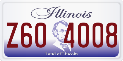 IL license plate Z604008