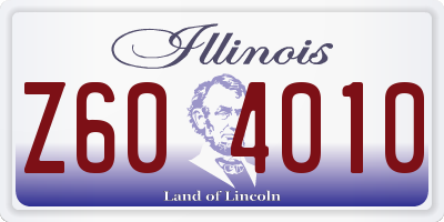 IL license plate Z604010