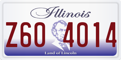 IL license plate Z604014