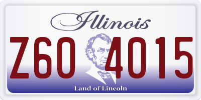 IL license plate Z604015