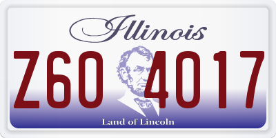 IL license plate Z604017