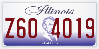 IL license plate Z604019