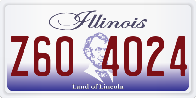 IL license plate Z604024