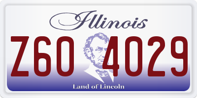 IL license plate Z604029