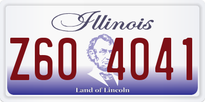 IL license plate Z604041