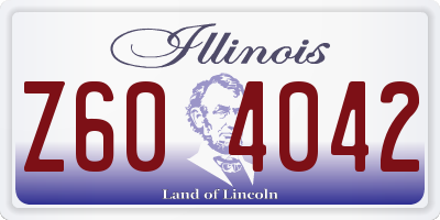 IL license plate Z604042