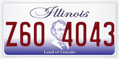 IL license plate Z604043