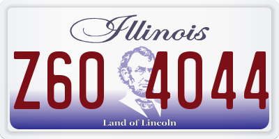 IL license plate Z604044