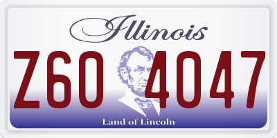 IL license plate Z604047