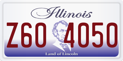 IL license plate Z604050