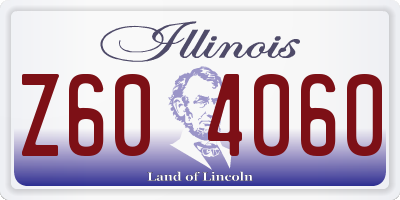 IL license plate Z604060