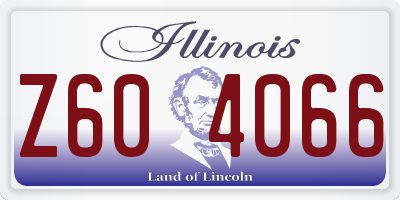 IL license plate Z604066