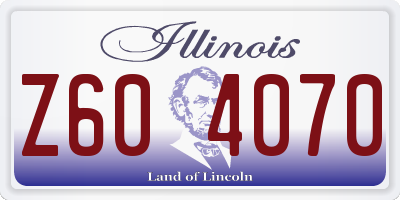 IL license plate Z604070