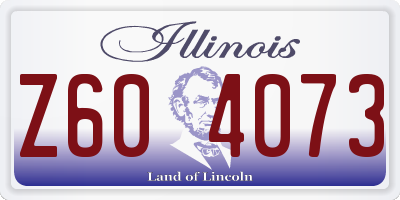 IL license plate Z604073
