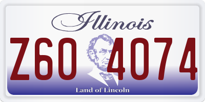 IL license plate Z604074