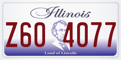IL license plate Z604077