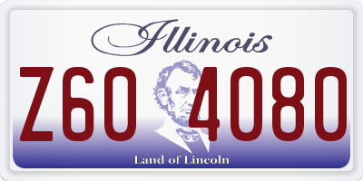 IL license plate Z604080