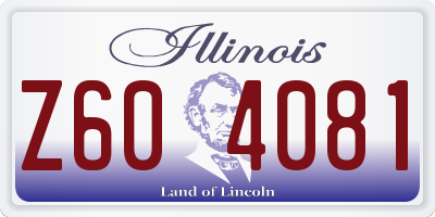 IL license plate Z604081