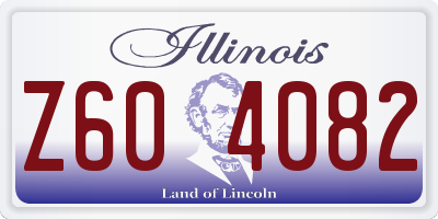 IL license plate Z604082