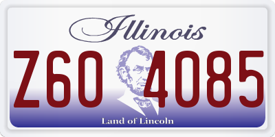 IL license plate Z604085
