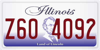 IL license plate Z604092