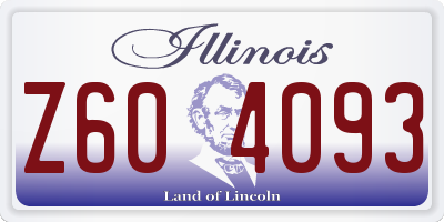 IL license plate Z604093