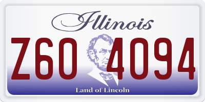 IL license plate Z604094
