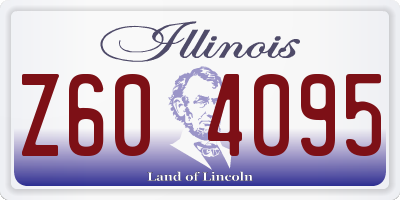 IL license plate Z604095