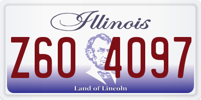 IL license plate Z604097