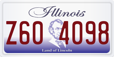 IL license plate Z604098