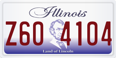 IL license plate Z604104