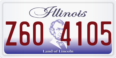 IL license plate Z604105