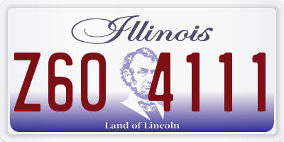 IL license plate Z604111