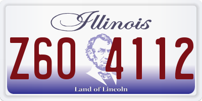 IL license plate Z604112