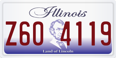 IL license plate Z604119