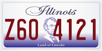 IL license plate Z604121