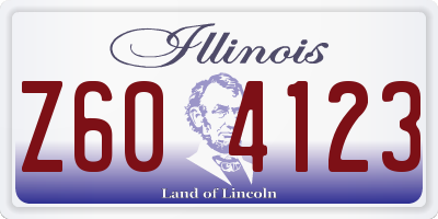 IL license plate Z604123